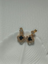 Premium Gold Touched with Black Rube Earrings